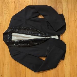 Forever21 Black Sequin Lapel Blazer